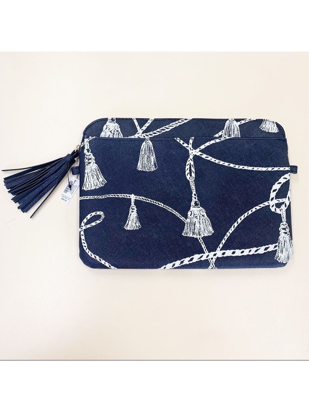 New Chico’s Printed Tassel Padded Tech Case IPad Tablet Holder Nautical Giftable